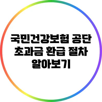 국민건강보험 공단 초과금 환급 절차 알아보기