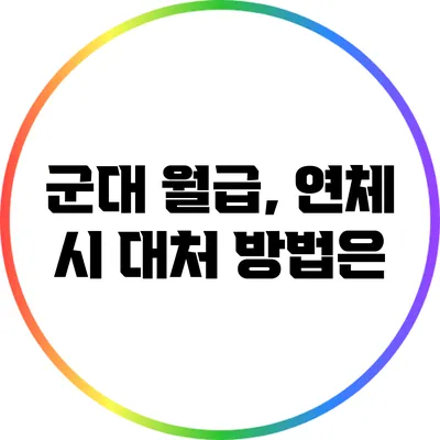 군대 월급, 연체 시 대처 방법은?
