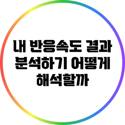 내 반응속도 결과 분석하기: 어떻게 해석할까?