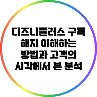 디즈니플러스 구독 해지: 이해하는 방법과 고객의 시각에서 본 분석