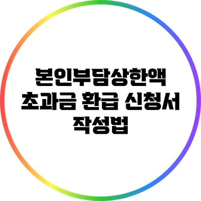 본인부담상한액 초과금 환급 신청서 작성법