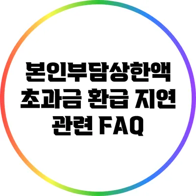 본인부담상한액 초과금 환급 지연 관련 FAQ