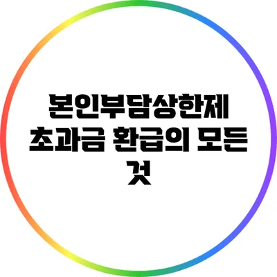 본인부담상한제: 초과금 환급의 모든 것