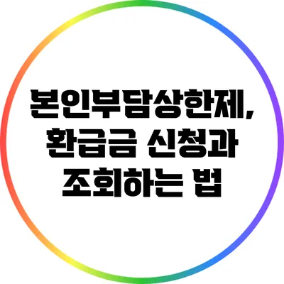 본인부담상한제, 환급금 신청과 조회하는 법