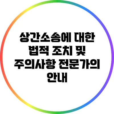 상간소송에 대한 법적 조치 및 주의사항: 전문가의 안내
