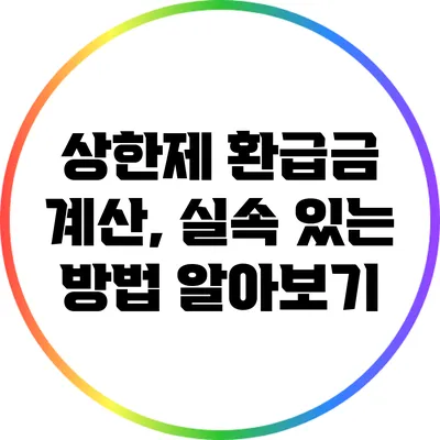 상한제 환급금 계산, 실속 있는 방법 알아보기