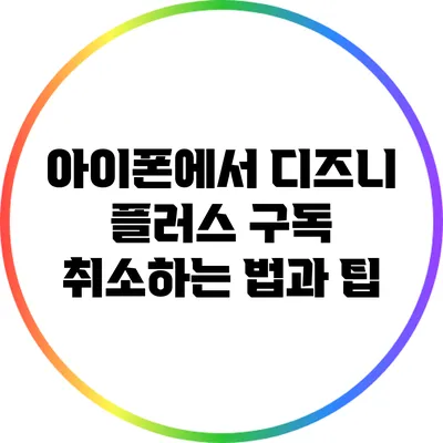 아이폰에서 디즈니 플러스 구독 취소하는 법과 팁