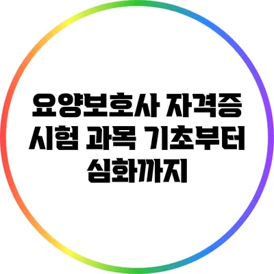 요양보호사 자격증 시험 과목: 기초부터 심화까지