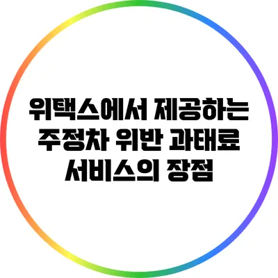 위택스에서 제공하는 주정차 위반 과태료 서비스의 장점