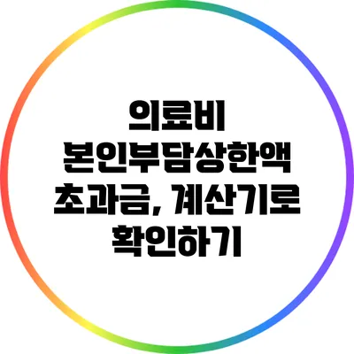 의료비 본인부담상한액 초과금, 계산기로 확인하기
