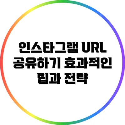인스타그램 URL 공유하기: 효과적인 팁과 전략