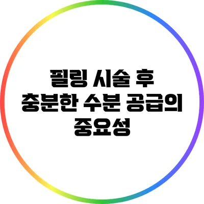 필링 시술 후 충분한 수분 공급의 중요성