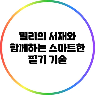 밀리의 서재와 함께하는 스마트한 필기 기술