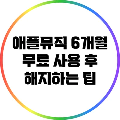 애플뮤직 6개월 무료 사용 후 해지하는 팁