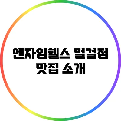 엔자임헬스 멀걸점 맛집 소개
