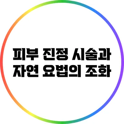 피부 진정 시술과 자연 요법의 조화