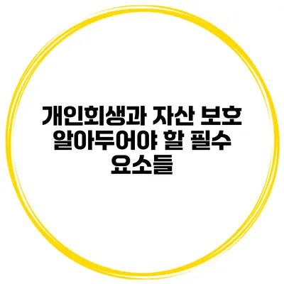 개인회생과 자산 보호 알아두어야 할 필수 요소들