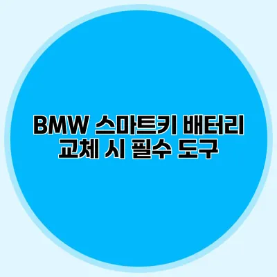 BMW 스마트키 배터리 교체 시 필수 도구