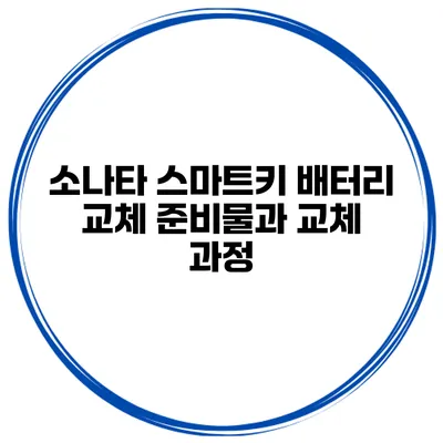 소나타 스마트키 배터리 교체 준비물과 교체 과정